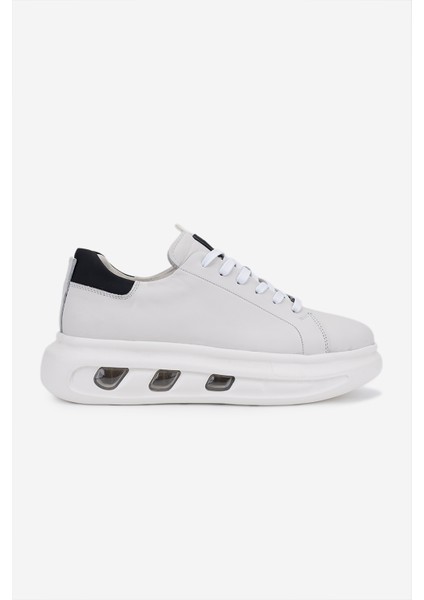 Erkek Hakiki Deri Kırık Beyaz Sneakers & Spor Ayakkabı 298 3194-7585 Erk Ayk SK25-26 Off Whıte Nappa