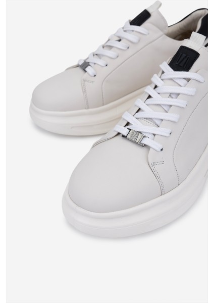 Erkek Hakiki Deri Kırık Beyaz Sneakers & Spor Ayakkabı 298 3194-7585 Erk Ayk SK25-26 Off Whıte Nappa modelleri