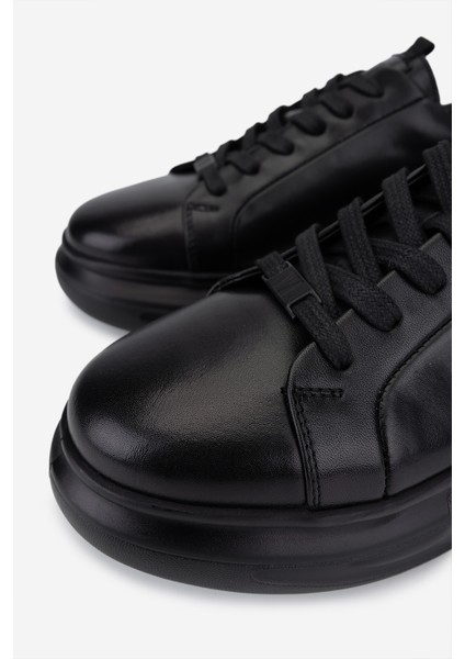 Erkek Hakiki Deri Siyah Sneakers & Spor Ayakkabı 298 3194-7585 Erk Ayk SK25-26 Sıyah Atlas modelleri