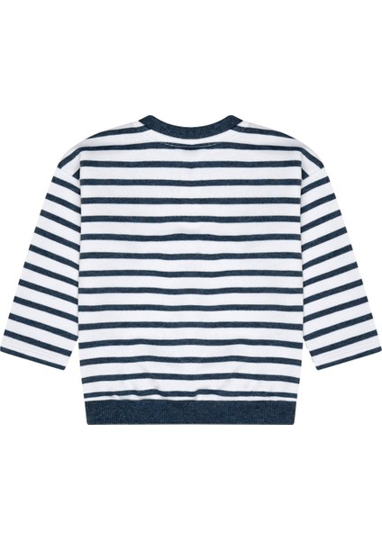 Çizgili Köpek Desenli Erkek Bebek Uzun Kol Tişört modelleri