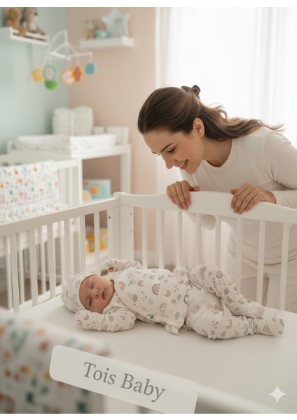 Organik Desenli Patikli Hastane Çıkışı Bebek Takımı 0-3 Ay fiyatları