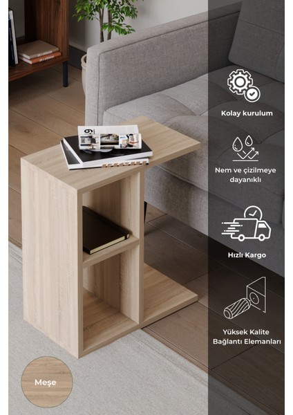 Bafa C Sehpa Servis Sehpası Yan Sehpa Zigon Sehpa Koltuk Sehpası