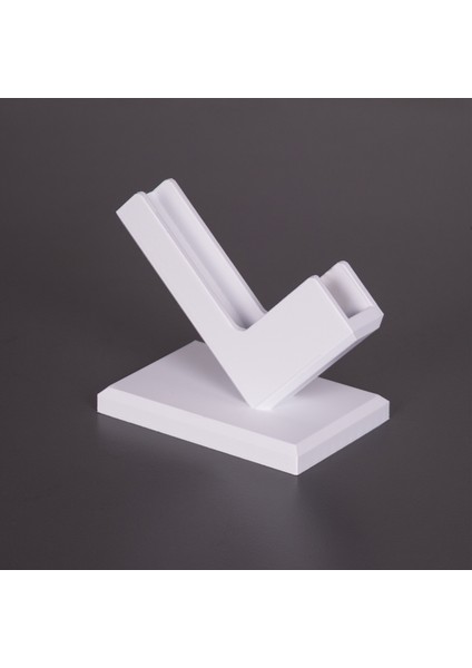 3D Baskı Kartvizit Standı Beyaz Masaüstü Şık Ofis Organizer Kartlık Kart Tutucu Aparat modelleri