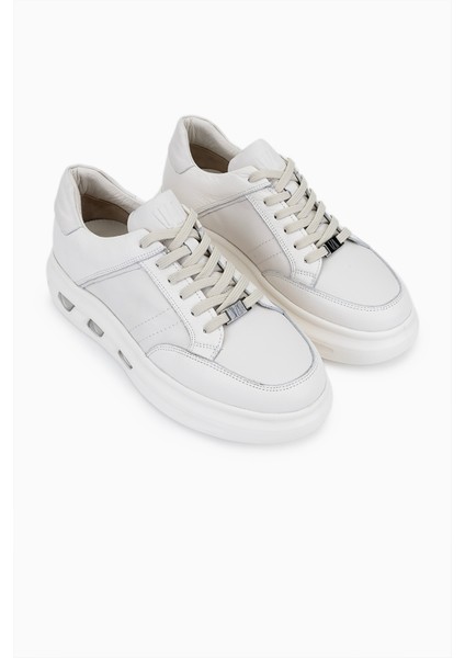 Erkek Hakiki Deri Kırık Beyaz Sneakers & Spor Ayakkabı 298 3192-7585 Erk Ayk SK25-26 Off Whıte fiyatları