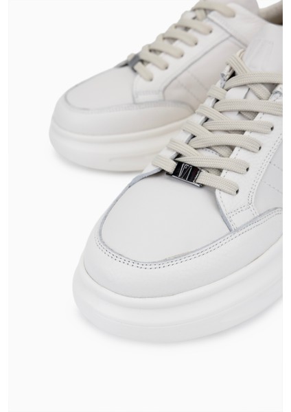 Erkek Hakiki Deri Kırık Beyaz Sneakers & Spor Ayakkabı 298 3192-7585 Erk Ayk SK25-26 Off Whıte modelleri