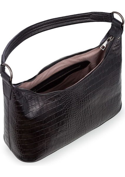 Kroko Siyah Kadın Omuz Çantası Blm 8107-KR fırsatları
