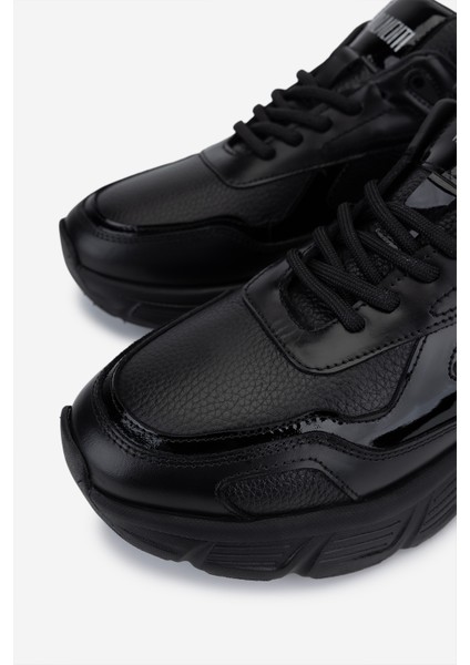 Erkek Hakiki Deri Siyah Sneakers & Spor Ayakkabı 381 22050 Erk Ayk SK25-26 Sıyah modelleri