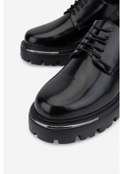 Erkek Hakiki Deri Siyah Açma Casual Ayakkabı 381 22267 Erk Ayk SK25-26 Sıyah Acma modelleri