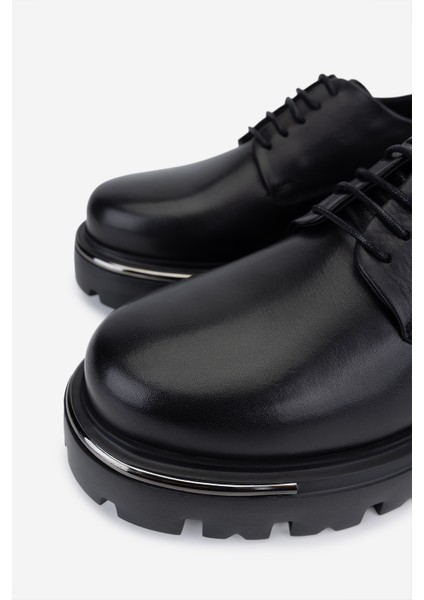 Erkek Hakiki Deri Siyah Deri Casual Ayakkabı 381 22267 Erk Ayk SK25-26 Sıyah Dr modelleri