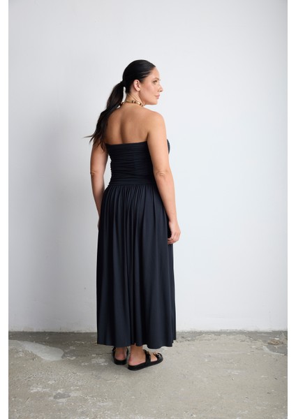 Rush Straplez Maxi Elbise Siyah modelleri
