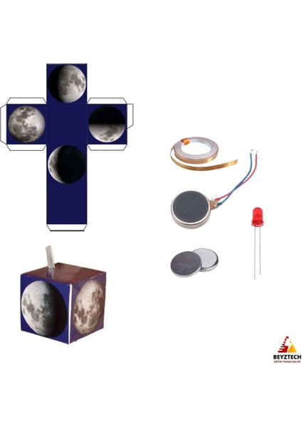 Origami Ayın Evreleri Kağıt Devre Kendin Yap Kit –stem Fen Bilimleri - E- Pdf Içerikli fiyatları