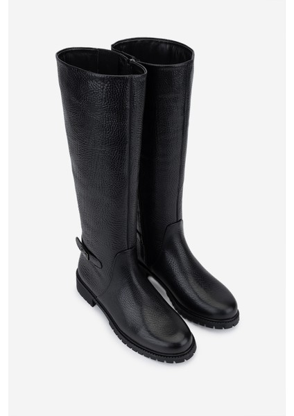 Kadın Hakiki Deri Siyah Düz Çizme 33 22035 Bn Czm SK25-26 Sıyah Royal fiyatları