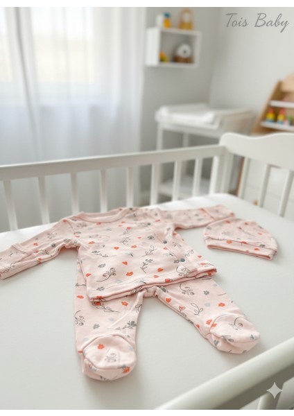 Desenli Patikli Organik Hastahane Çıkışı Bebek Takımı 0-3 Ay fırsatları