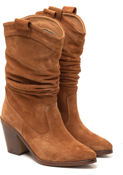 Kadın Çizme RC-25K-001-R17300 John May Taba Süet modelleri