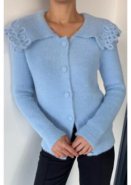 Kadın Yaka Detaylı Yumoş Iplik Triko Ceket P-00018854 fiyatları