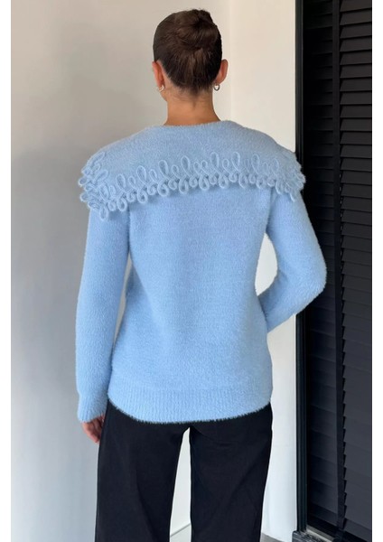 Kadın Yaka Detaylı Yumoş Iplik Triko Ceket P-00018854 fırsatları