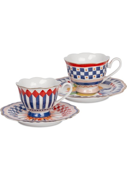 Dolce Vita Çok Renkli Kahve Fincan Takımı