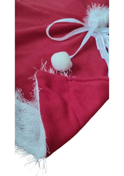 Yılbaşı Çam Ağacı Altı Örtüsü, Çam Ağacı Ayak Halısı Örtüsü, Kırmızı Renk, Peluş, 70 cm fırsatları