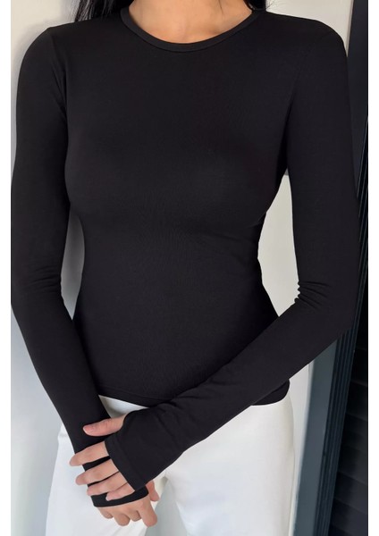 Kadın Bisiklet Yaka Parmak Geçmeli Body Bluz P-00018851 fiyatları