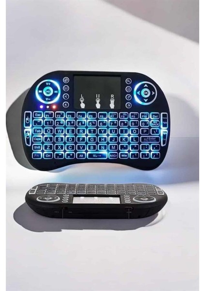 Techmrt Tv Uyumlu Mini Klavye Q Klavye Işıklı Tüm Cihazlara Uyumlu fırsatları