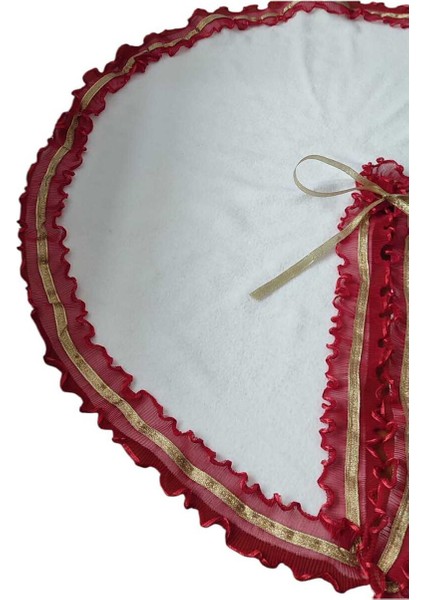 Yılbaşı Çam Ağacı Altı Örtüsü, Çam Ağacı Ayak Halısı Örtüsü, Beyaz Renk, Peluş, 85 cm modelleri