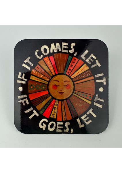 Bohem Retro Güneş ve Ay Desenli Bardak Altlığı Seti – Sanatsal 6'lı Koleksiyon fırsatları