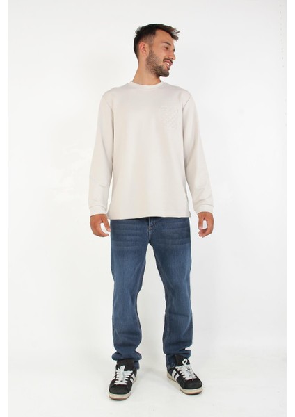 4420 Osho Sol Göğsü Desenli O Yaka Uzun Kol fırsatları