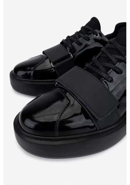 Erkek Hakiki Deri Siyah Rugan Sneakers & Spor Ayakkabı 352 23106 Erk Ayk SK25-26 Sıyah Rgn modelleri