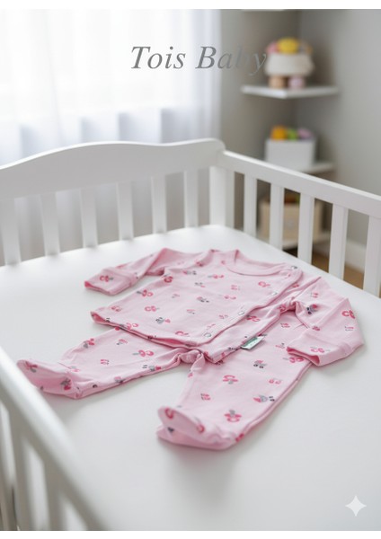 Desenli Patikli Organik Hastahane Çıkışı Bebek Takımı 0-3 Ay modelleri