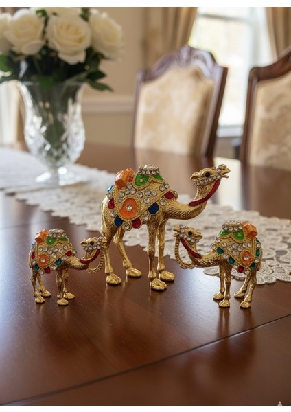 Masa Üzeri 3'lü Deve Dekoratif Obje