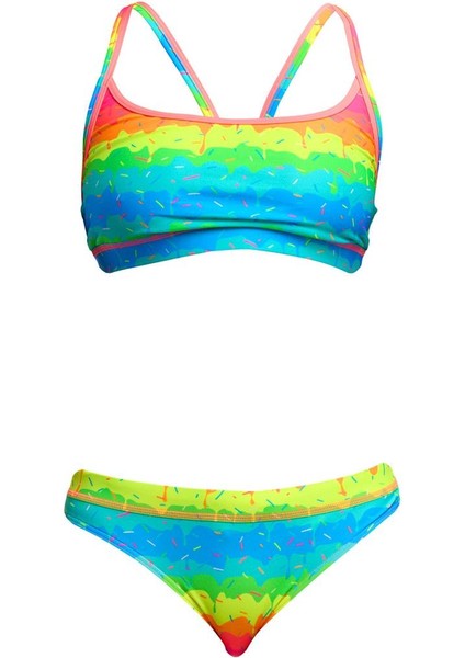 Melting Mayhem Kadın Bikini Takımı – Sporcu Üst & Brief Alt, Klora Dayanıklı, Konforlu ve Şık