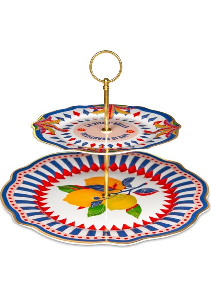 Dolce Vita Limon Desenli Kek Standı 31 cm