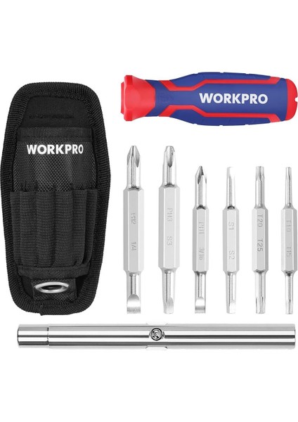WP221306 15-In-1 Çok Fonksiyonlu Değişken Uçlu Profesyonel Tornavida Seti + Bel Askı Kılıfı fiyatları