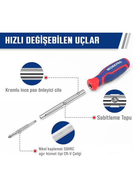 WP221306 15-In-1 Çok Fonksiyonlu Değişken Uçlu Profesyonel Tornavida Seti + Bel Askı Kılıfı fırsatları