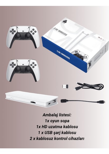 Techmrt HDMI Çıkışlı Çift Kablosuz Kollu Retro Game Stick – M15 indirimleri
