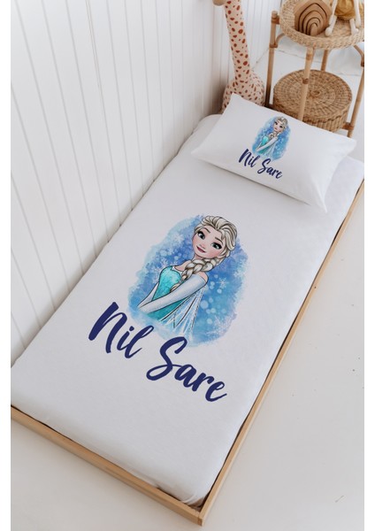 Isme Özel %100 Pamuk Bebek ve Çocuk Tek Kişilik 165 x 225 cm Pike Takımı-Elsa