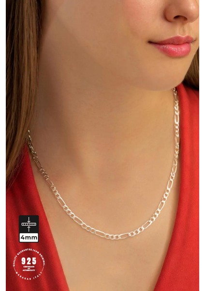 4mm Figaro 925 Ayar Gümüş Kolye