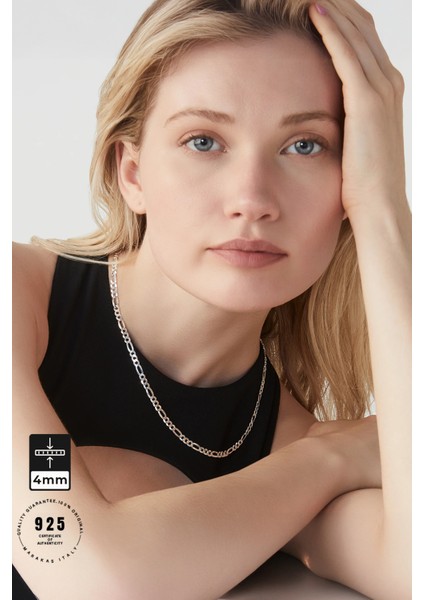 4mm Figaro 925 Ayar Gümüş Kolye fiyatları