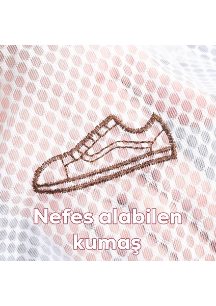 3128 2li Çamaşır Yıkama Filesi Fermuarlı Bölmeli Ayakkabı Yıkama Filesi Deforme Önleyici Torba File 20X30CM fırsatları