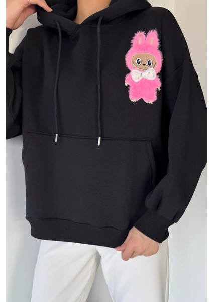 Kadın Kapüşonlu Şardonlu Kanguru Cepli Sweatshirt P-00018841 modelleri