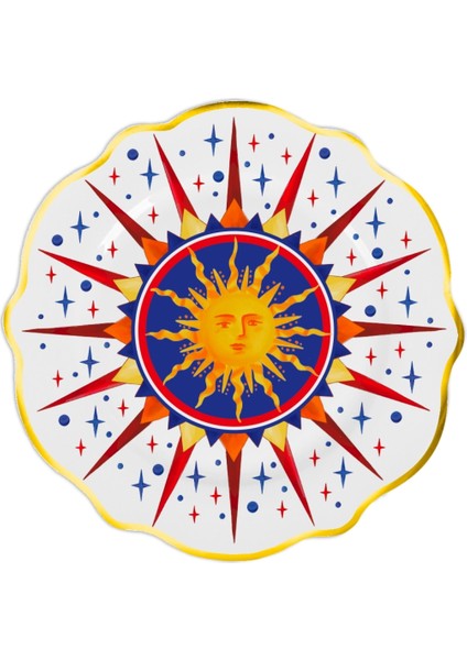 Dolce Vita Güneş Desenli Tatlı Tabağı 21 cm