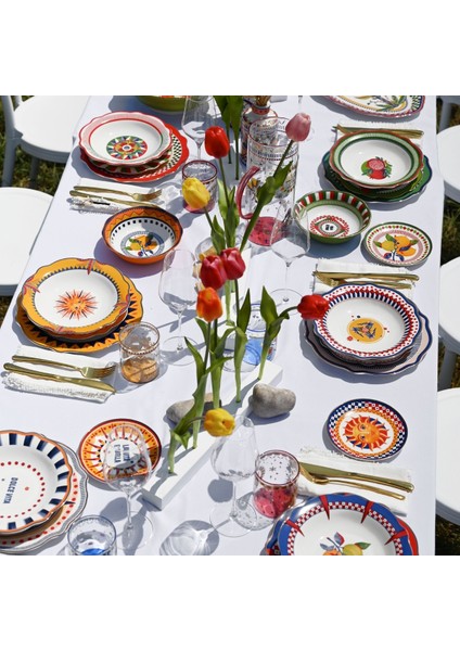 Dolce Vita Güneş Desenli Tatlı Tabağı 21 cm fiyatları