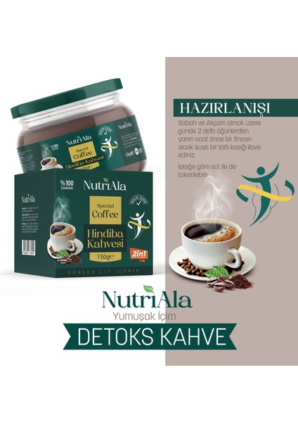 Hindiba Diyet Kahvesi Detox (Inülin,lif,detoks) Orafti® 150 gr Kavanoz fiyatları
