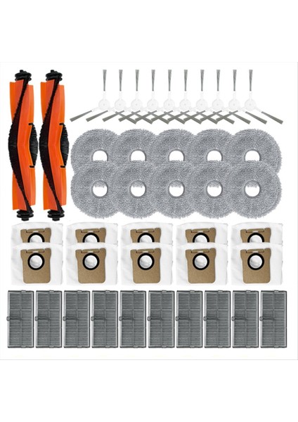 Xiaomi Mijia M30S Için D103CN Robot Vakum Yedek Parçaları Ana Yan Fırça Hepa Filtre Mop Bez Tuz Torbası Aksesuarları (Yurt Dışından)