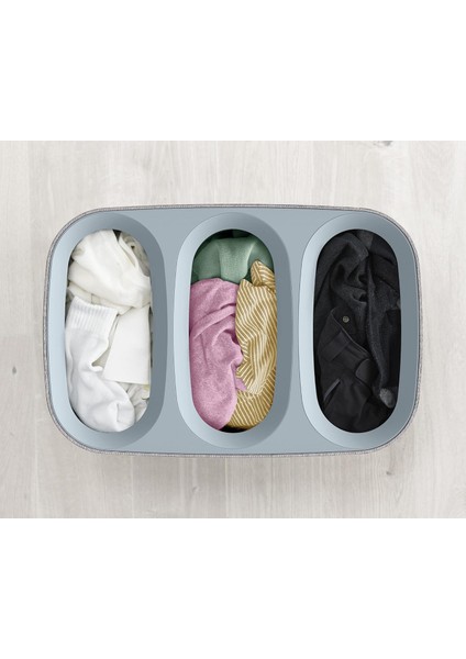 Tota 90 L Trio 3 Bölmeli Çamaşır Ayırma Sepeti Gri modelleri