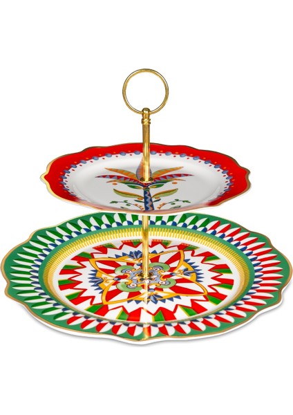 Dolce Vita Çok Renkli Kek Standı 31 cm