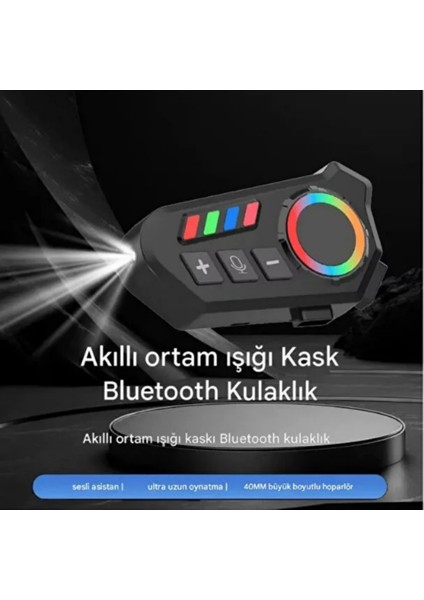 K06 Fenerli Motorcu Intercom Kablosuz Bluetooth 5.4, Ipx8 Su Geçirmez, Uzun Pil Ömrü Interkom fiyatları
