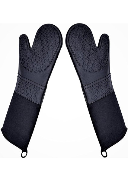 2 Adet Silikon Yanmaz Yapışmaz Yalıtımlı Mutfak Fırın Eldiveni