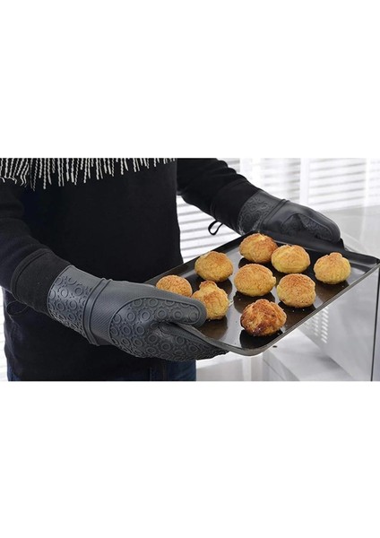 2 Adet Silikon Yanmaz Yapışmaz Yalıtımlı Mutfak Fırın Eldiveni modelleri