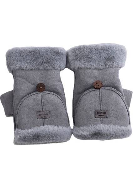 Bisiklet Elnleri Süet Kadın Öğrenciler Yetişkin Sonbahar ve Kış Sıcak Sevimli Artı Kadife Kalın Kapaklı Dokunmatik Ekran Elnleri (Yurt Dışından)